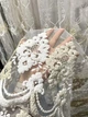 Тюль Bella 3.50 м ширина х 2.50 м висота молочно-золотиста об'ємна вишивка - зображення 3