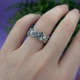 Серебряное кольцо с фианитами Перья - изображение 5