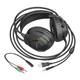 Проводные игровые наушники BOROFONE BO105 Thunder USB+3.5 мм с микрофоном RGB 2 м 20-20000 Гц (6FA5BF5985E5) - изображение 4