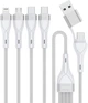 Kabel 4smarts USB-C/A Multi-Charging cable 4in2 1.2 m White (4252011908219) - obraz 2