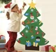 Дитяча ялинка з іграшками із фетру на стіну 100х59 см Chrismas Free з 25 іграшками на липучках, зелена - зображення 4