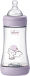Бутылочка для кормления пластиковая Chicco Perfect 5 с силиконовой соской 2+ месяцев 240 мл Розовая (20223.12.40) - изображение 1