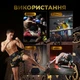 Комплект тайские шорты и брелок-талисман гиря для кикбоксинга мма муай тай тайского бокса смешанных единоборств мужские женские детские спортивные в зал с разрезами боксерские тренировочные сатиновые широкий пояс Univerza Черные 4_3_XL_1BB - изображение 12