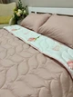 Постільна білизна з жатки з літньою ковдрою Півтораспальна 150 x 220 см Пудрова - зображення 2