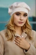 Берет Braxton «Изабелла» со стразами, кремовый (6073) - изображение 4