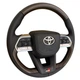 Руль для Toyota Land Cruiser 200, Prado 150. GR. В стиле LC300. GR. Без подогрева. Коричневое дерево. Кнопки и логотип - хром. - изображение 2