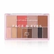 Палетка 5 в 1 Face & Eyes TM LCF (5 in 1: Пудра, Рум'яна, Хайлайтер, Контур, Тіні для очей) Art Face Palette, Палітра для обличчя та очей, набір тіней макіяжу, (Sculpt, Blush, Glow, Shade) 20,1 г - зображення 1