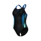 Купальник закрытый для женщин Arena Breath Swimsuit V Back Lb (UPF 50+) Черно-голубой 36 (008330-580-36) - изображение 1