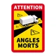 Наклейка для вантажівки 'ATTENTION ANGLES MORTS' (Сліпа зона) 170x250 мм - зображення 2