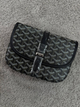 Чоловіча сумка Goyard екошкіра 21 × 15 см Чорна (LUX1270) - изображение 1