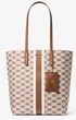 Сумка Michael Kors Vincent Large Logo Jacquard Tote Bag with Card Case Brown - зображення 1