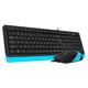 Комплект клавиатура+ мышка A4tech F1010 Blue - изображение 2