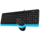Комплект клавиатура+ мышка A4tech F1010 Blue - изображение 4