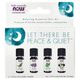 Набор расслабляющих эфирных масел NOW Foods, Solutions "Let There Be Peace & Quiet" лаванда, эвкалипт, перечная мята и смесь для сна (4 флакона по 10 мл) - изображение 2
