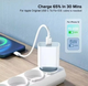 Зарядний блок живлення з кабелем Apple 20W Type-C/Lightning для швидкї зарядки та передачі даних iPhone iPad 2.4A/20W, 1м - зображення 2