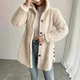 Женский флисовый кардиган с капюшоном CozyWame, размер L-XL, молочный - изображение 4