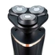 Електробритва Новий Харків НХ-8526 Фаворит S Black, 6W, роторна, сухе гоління, 3 плаваючі головки для гоління, плаваючі подвійні леза, повторение контуров лица, живлення мережа, тример для скронь, електронна кнопка вмикання - зображення 3