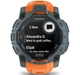 Смарт-годинник Garmin Instinct 3, 50mm, Solar, Spark Orange Bzl w/Spark Orange Bnd (010-02935-01) - зображення 3