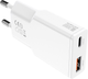 Ładowarka sieciowa 4smarts PDPlug Duos Slim 30W GaN 1C+1A White (4252011910267) - obraz 1
