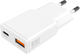 Ładowarka sieciowa 4smarts PDPlug Duos Slim 30W GaN 1C+1A White (4252011910267) - obraz 2