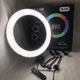 Кольцевая LED лампа RGB MJ45 Ring 45 см комплектация адаптер со встроенным кабелем, держатели для телефона, пульт - изображение 5