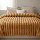 Плед мягкий на диван и кровать Shar Pei LUX 200х230см (Евро), теплый фактурный плед-покрывало Коричневый - изображение 5