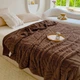 Плед ДВОСТОРОННІЙ на диван і ліжко Luxury Blanket 150х200см (полуторний), теплий фактурний плед-покривало Шоколад - зображення 1