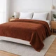 Плед мягкий на диван и кровать Cozy Touch LUX 180х200см (двуспальный), теплый фактурный плед-покрывало Шоколад - изображение 4