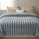 Плед мягкий на диван и кровать Shar Pei LUX 200х230см (Евро), теплый фактурный плед-покрывало Серый - изображение 5