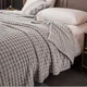 Плед мягкий на диван и кровать Soft Square LUX 200х230см (Евро), теплый фактурный плед-покрывало Серый - изображение 1