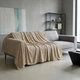 Плед мягкий на диван и кровать Honey Soft LUX 200х230см (Евро), теплый фактурный плед-покрывало Бежевый - изображение 4