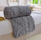 Плед ДВУСТОРОННИЙ на диван и кровать Luxury Blanket 200х230см (Евро двуспальный), теплый фактурный плед-покрывало Графитовый - изображение 2