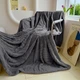 Плед ДВУСТОРОННИЙ на диван и кровать Luxury Blanket 200х230см (Евро двуспальный), теплый фактурный плед-покрывало Графитовый - изображение 4