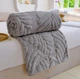 Плед ДВУСТОРОННИЙ на диван и кровать Luxury Blanket 200х230см (Евро двуспальный), теплый фактурный плед-покрывало Серый - изображение 2