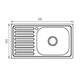 Мийка кухонна Zerix Z8050R-08-180E (Satin) (ZS0600) (00149700) - зображення 2