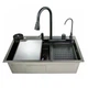 Мийка багатофункціональна Zerix ZH7546-SET-06 Micro Decor Graphite з вбудованим змішувачем з нерж.ст (00149397) - изображение 1