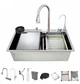 Мийка багатофункціональна Zerix ZH7546-SET-07 Decor SS Color з вбудованим змішувачем з нерж. сталі ( (00149408) - зображення 4