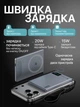 Магнитный ультратонкий павербанк LEXEGO 5000 мА·ч MagSafe Qi, беспроводная зарядка, PD 20W Type-C, внешний аккумулятор с TFT дисплеем Gray (HDL-5-GR) - изображение 2