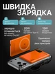 Магнитный ультратонкий павербанк LEXEGO 5000 мА·ч MagSafe Qi, беспроводная зарядка, PD 20W Type-C, внешний аккумулятор с TFT дисплеем Orange (HDL-5-OR) - изображение 2