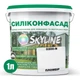Цветная Фасадная Силиконовая Краска «Силиконфасад» SkyLine 0300-N Пломбир 1л - изображение 2