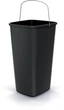 Відро для сміття Prosperplast Compacta Q basic прямокутне з металевою ручкою 25 л Чорне (5905197462486) - зображення 2