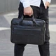 Портфель-сумка чоловічий шкіряний для ноутбука Tiding Bag RD-23134 39х28х8 чорний, міський (JDT-0849845) - зображення 8