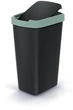 Відро для сміття Prosperplast Compacta Q прямокутне з кришкою 45 л Чорний/Зелений (5905197460918) - зображення 2