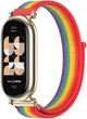 Ремешок тканевый Mi Jobs GT нейлон для Xiaomi Mi Band 8/9/10 с металическим креплением и застежкой на липучке Red and Rainbow (mrk5997) - изображение 1