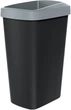Мусорное ведро Prosperplast Compacta Q прямоугольное 45 л Черное/Серое (5905197460734) - изображение 1