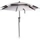 Зонт пляжный садовый рыбацкий антиветер с наклоном Outdoor Umbrella 2 м (MH-5470) Серый - изображение 1