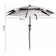 Зонт пляжный садовый рыбацкий антиветер с наклоном Outdoor Umbrella 2 м (MH-5470) Серый - изображение 8