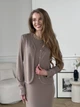 Кофта в рубчик бежевая Merlini Артуа 110001122 размер 2XL-3XL - изображение 1