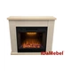 Каминокомплект IDaMebel Agata молочный дуб (1005x888x283) с камином Royal Goodfire 26 с обогревом, звуком, дровами и кирпичами - изображение 2