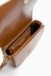 Жіноча сумка-кросбоді Zara Shoulder Bag Коричнева Широкий ремінь - изображение 6